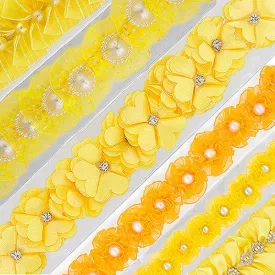 10 Yellow Bows - Surprise Design and Size by Cecilia bows