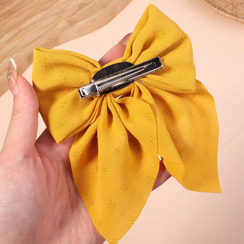 2 Pcs Set Adorable Prints Hair Clips Bow Accessories