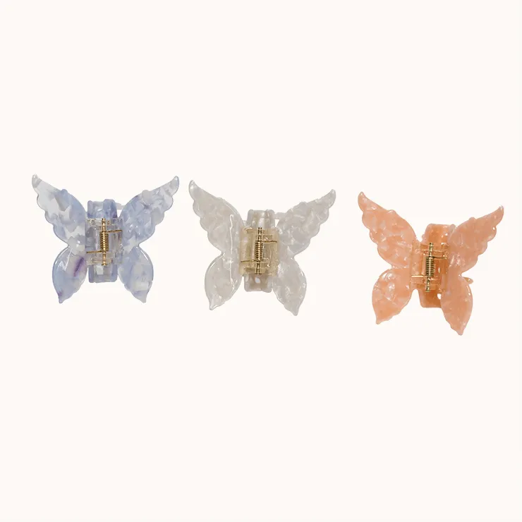 3 Butterfly Hair Jaw Clips