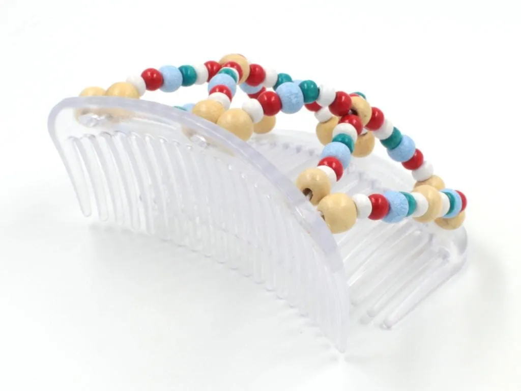 African Butterfly Hair Comb - Beada Clear 01