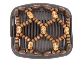 African Butterfly Hair Comb - Ndebele Brown 168