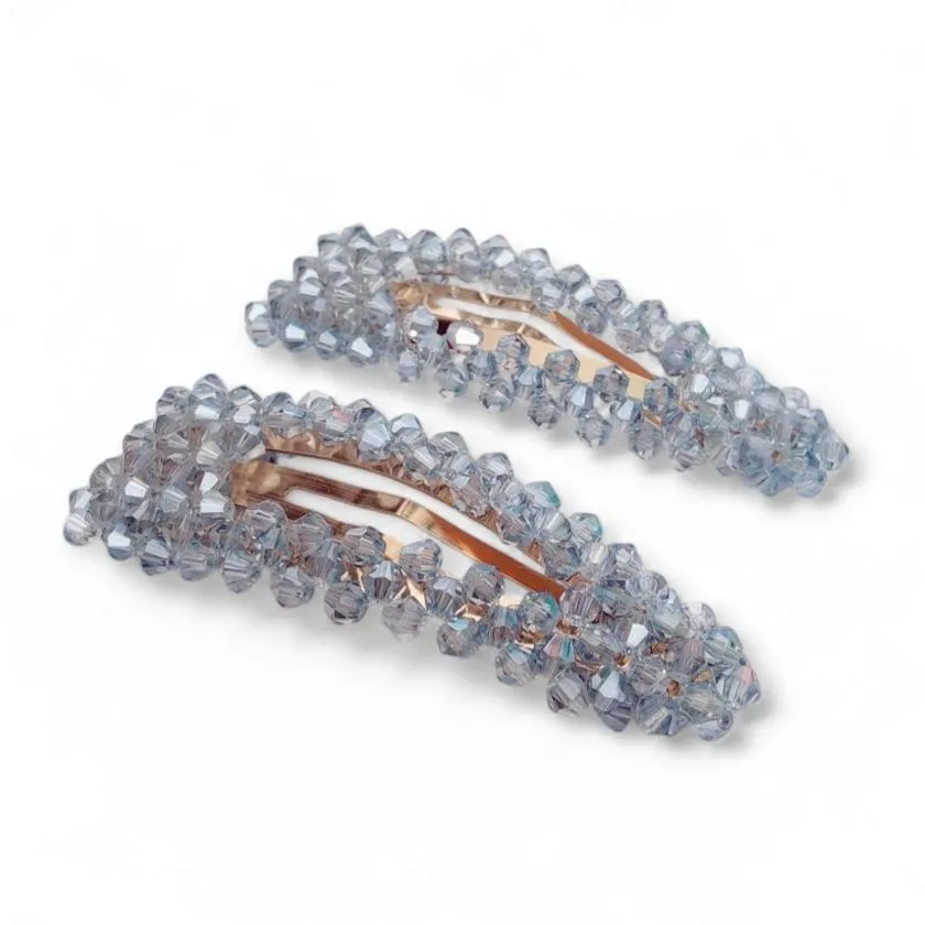 Alani Crystal Hair Clip in Blue