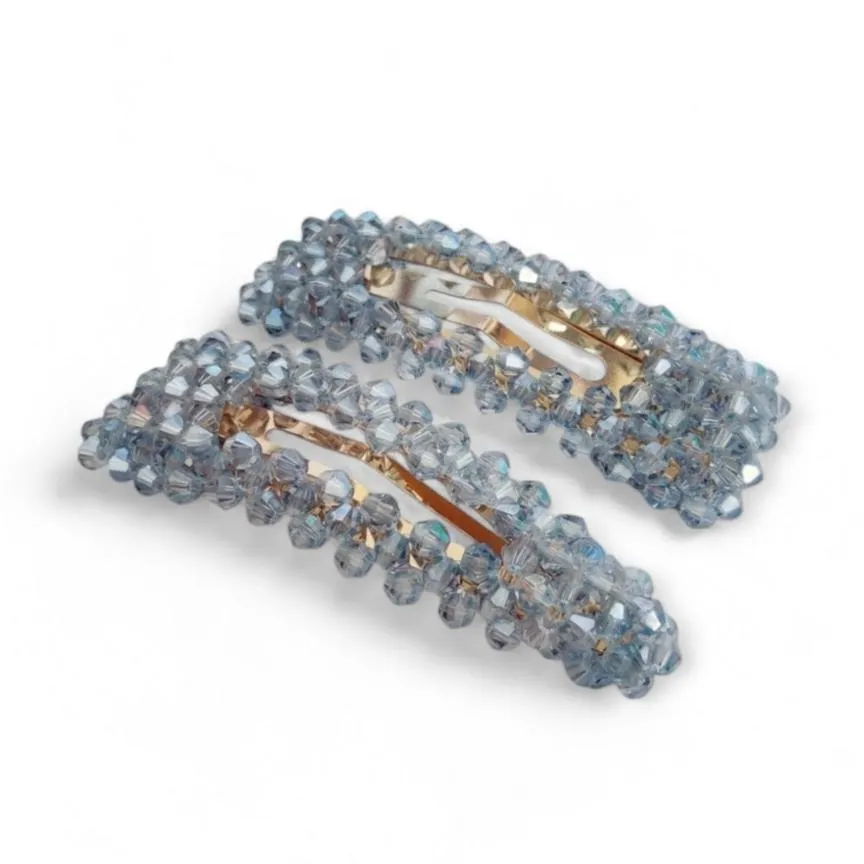 Alani Crystal Hair Clip in Blue