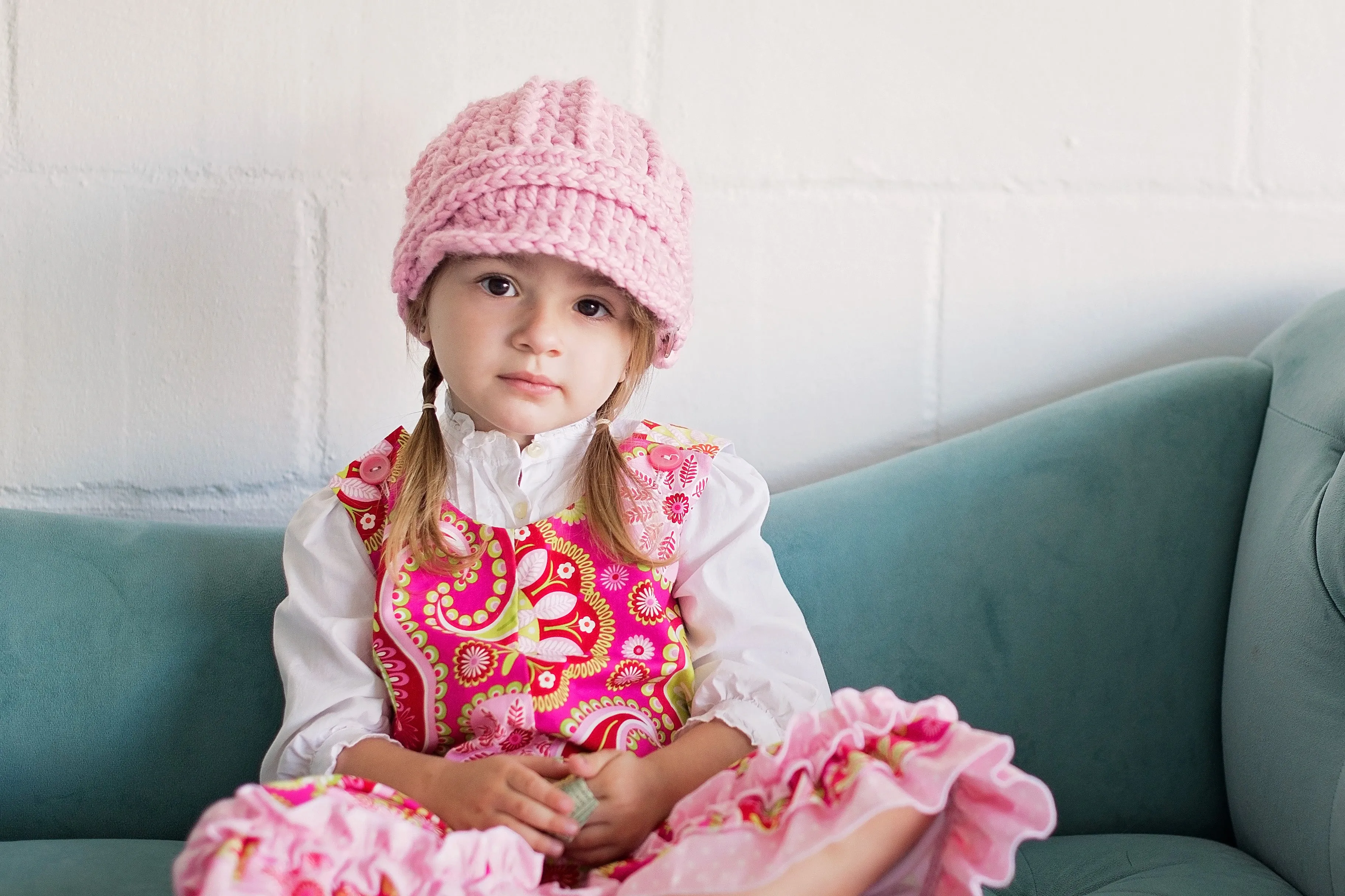 Bubblegum pink buckle beanie winter hat