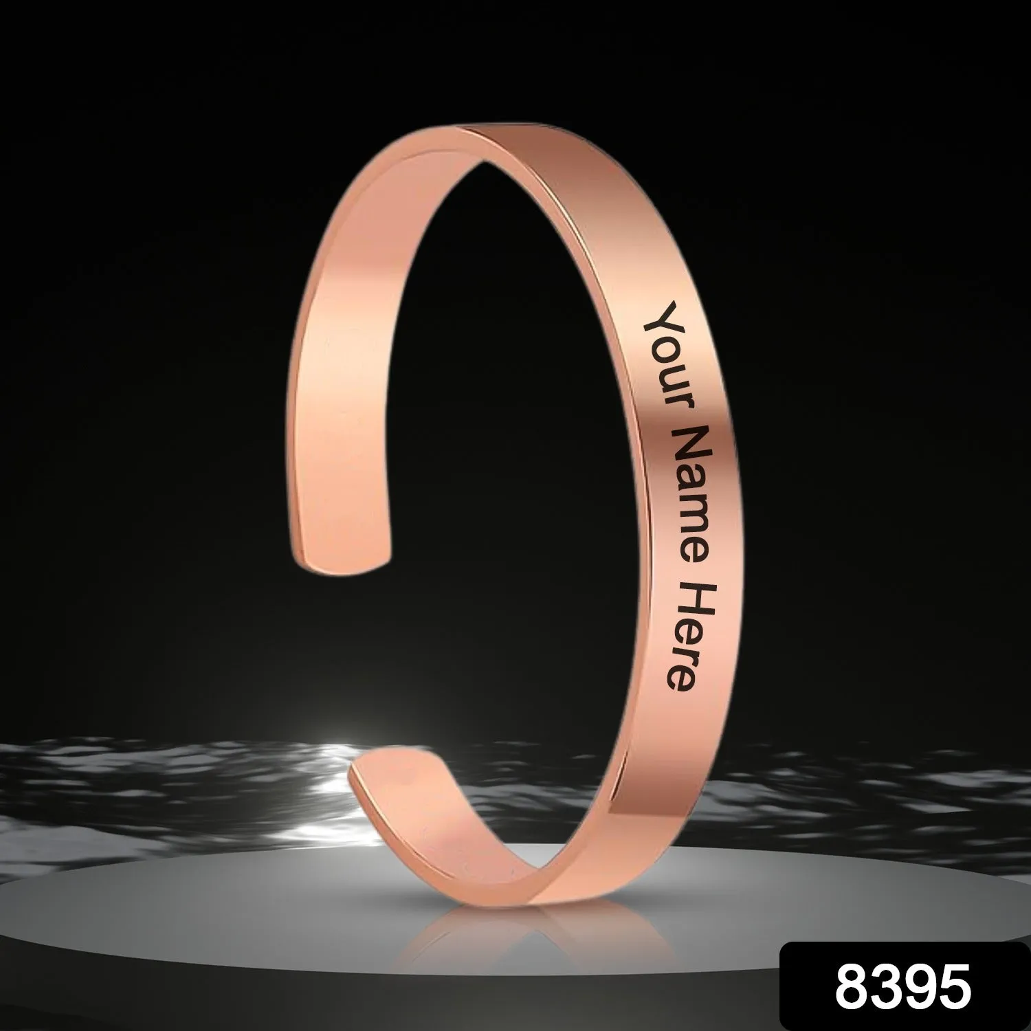 Customized  Personalized Stylish Kada Bracelet (1 Pc  Rose Gold Copper)