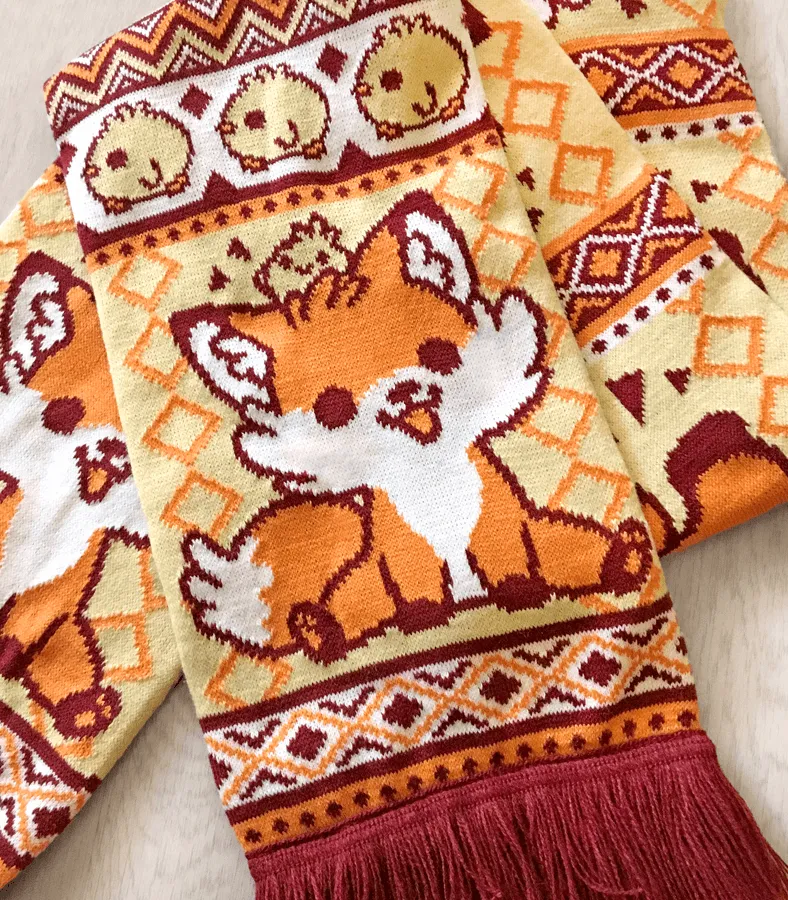 Doki Fox Knit Scarf