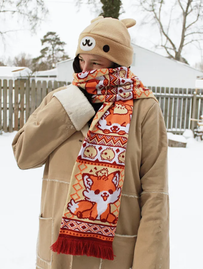 Doki Fox Knit Scarf