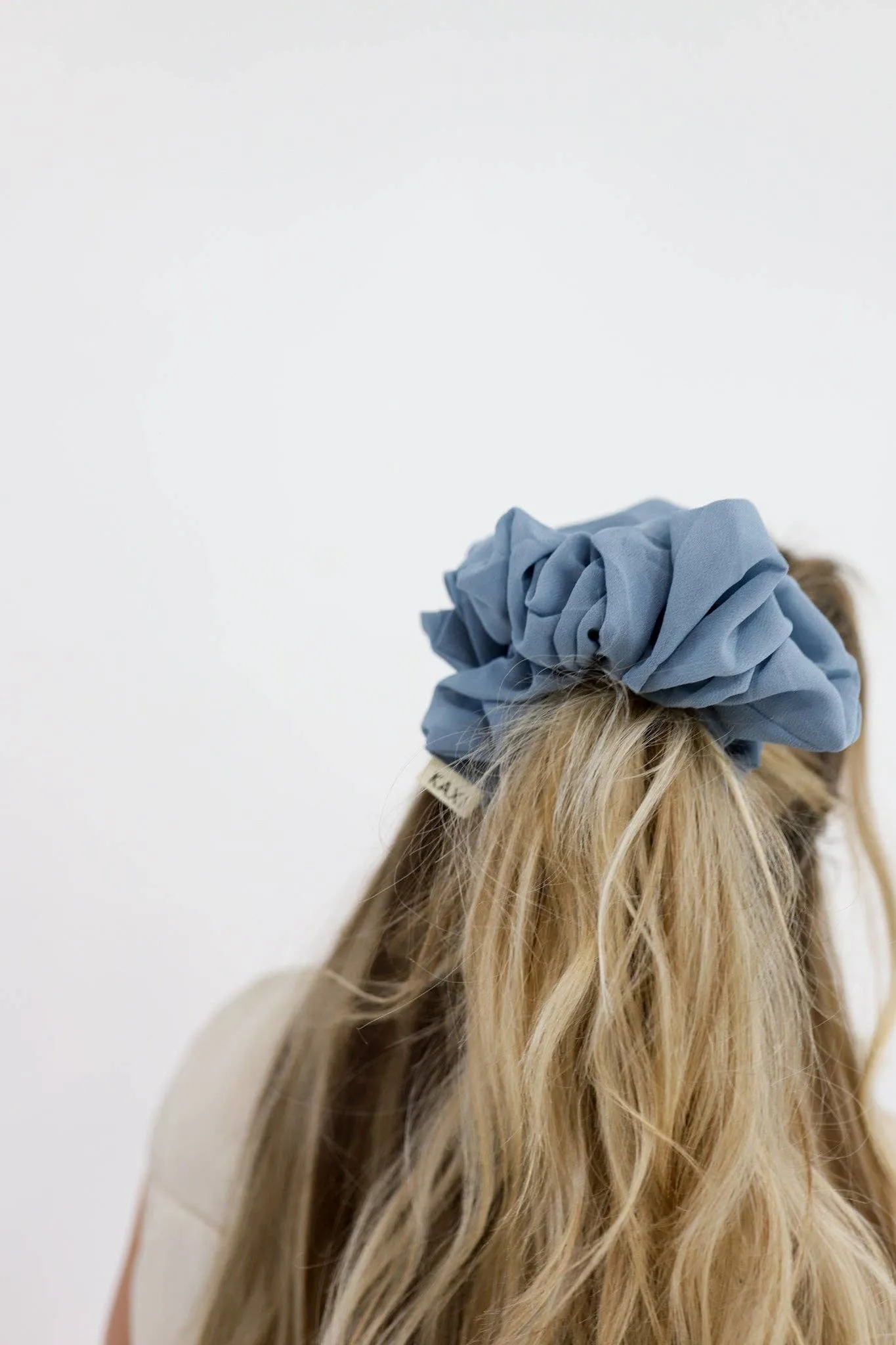 DUSTY BLUE JUMBO SCRUNCHIE