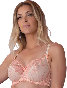 Fit Fully Yours Nicole See Thru Lace Bra, Ivory/Cream Sunset