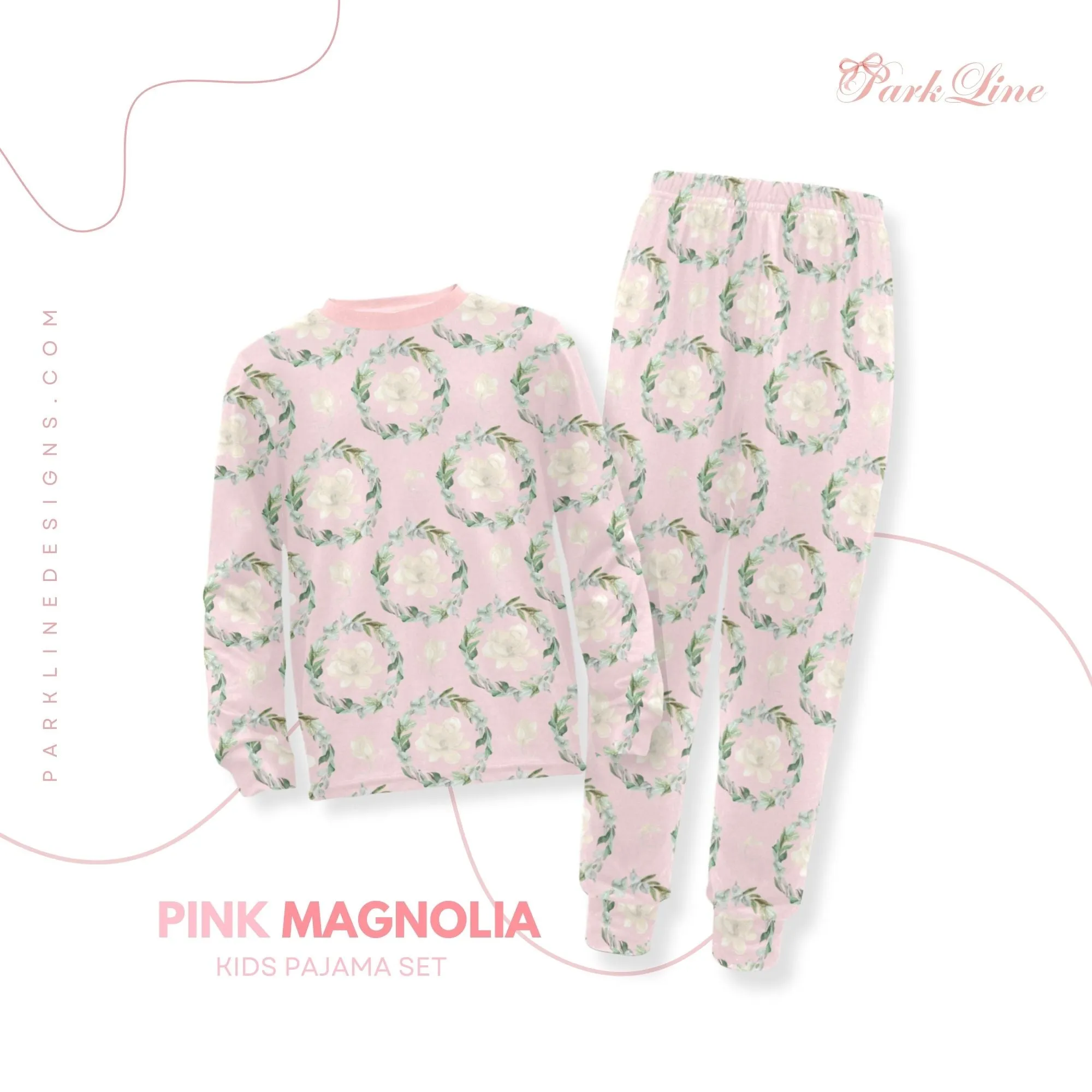 Floral Bow | Pajama Set for Girls | Sweet & Comfortable Sleepwear for Kids