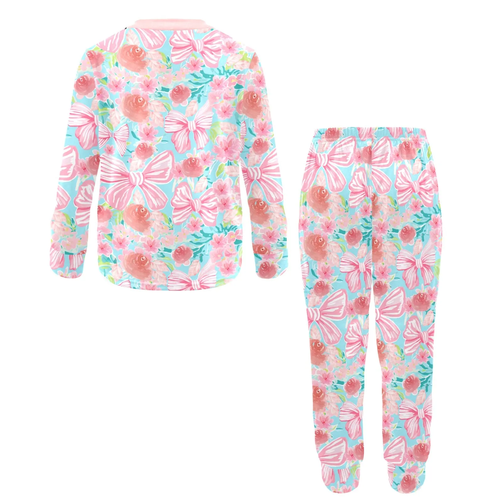 Floral Bow | Pajama Set for Girls | Sweet & Comfortable Sleepwear for Kids