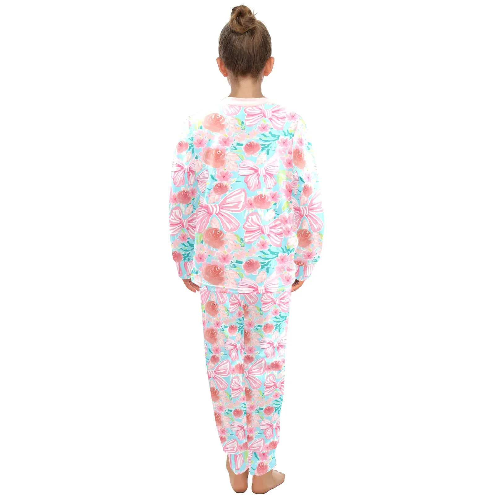 Floral Bow | Pajama Set for Girls | Sweet & Comfortable Sleepwear for Kids