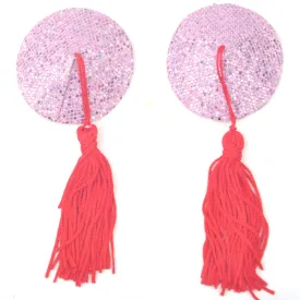 Glitter Nipple Tassels | Pink/Red