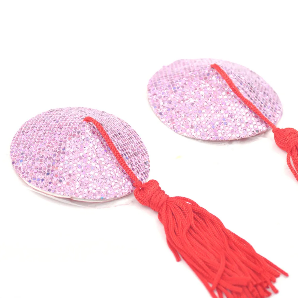 Glitter Nipple Tassels | Pink/Red