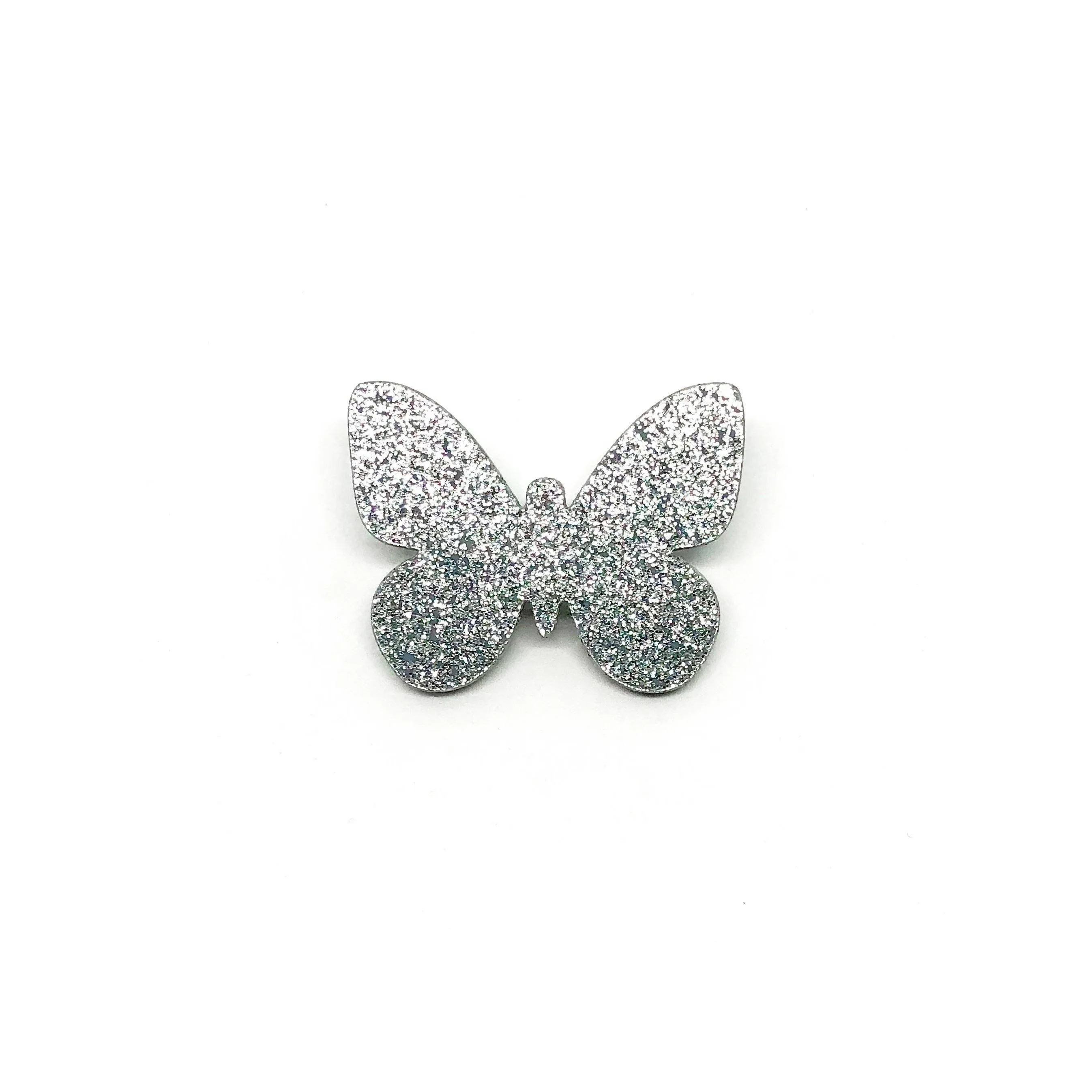 Glittery Butterfly Laser Cut Acrylic Brooch Pin