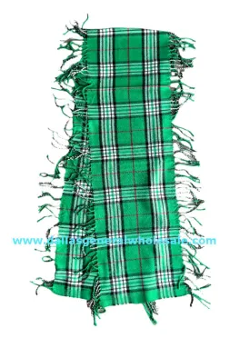 Green Cashmere Plaid Scarf Wholesale