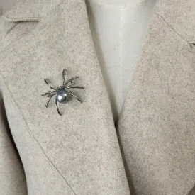 Intricate and Unique Mother of Pearl Spider Brooch Pins