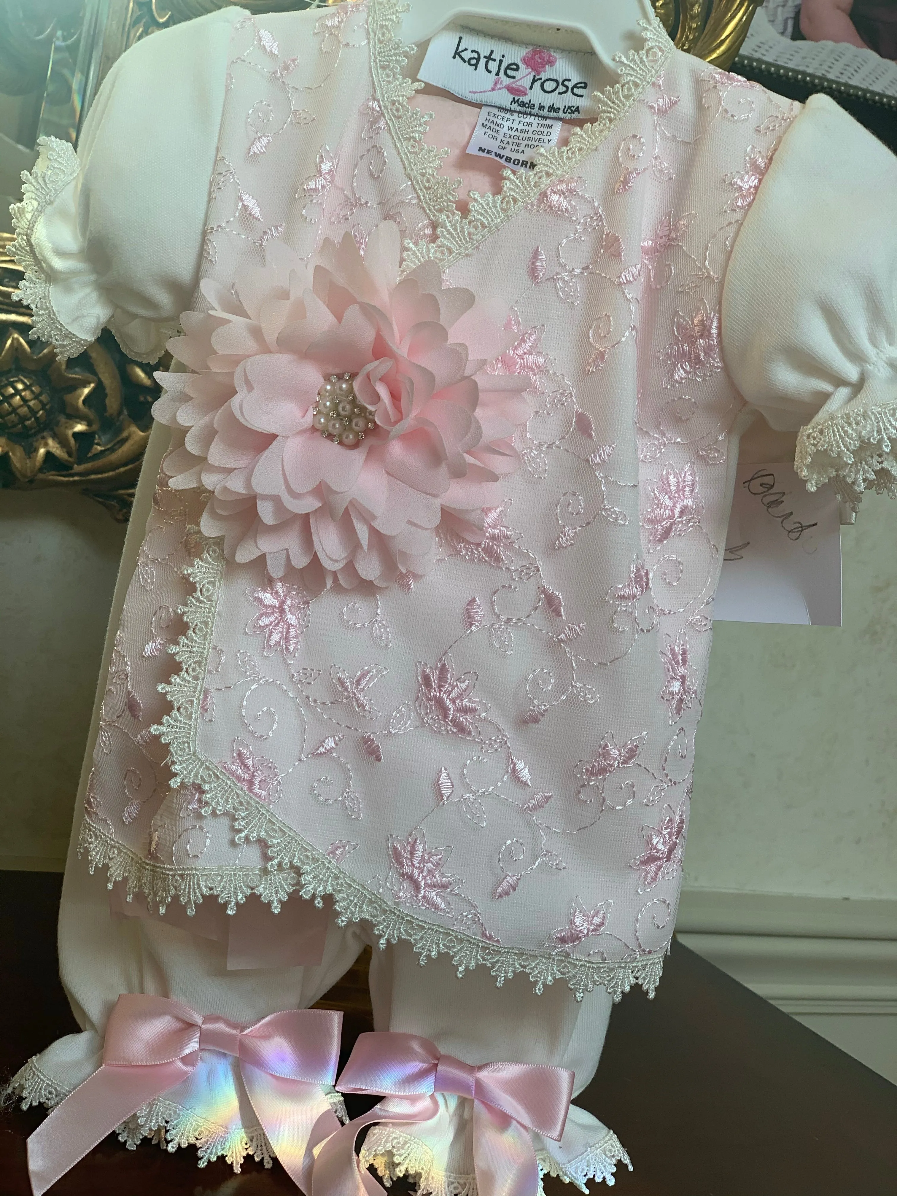 Katie Rose Pink Layette Set