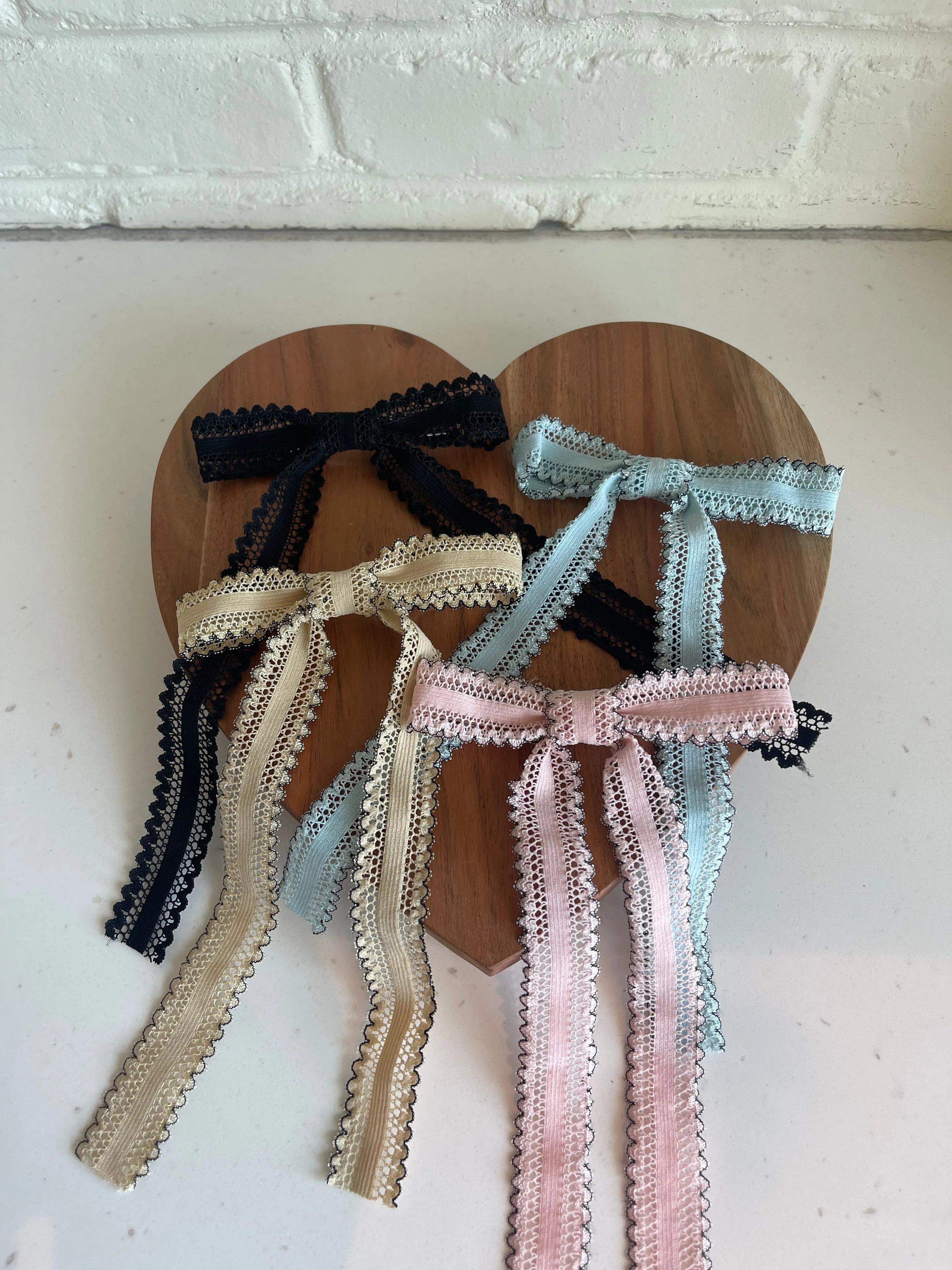 Lace Bow Clips