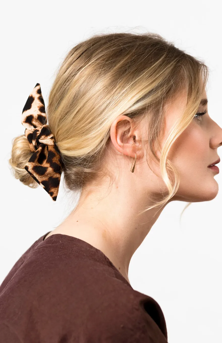 Leopard Print Collection Knot Scrunchie | Crepe Series | Oversize Bow Knot Scrunchie | Multiple Patterns