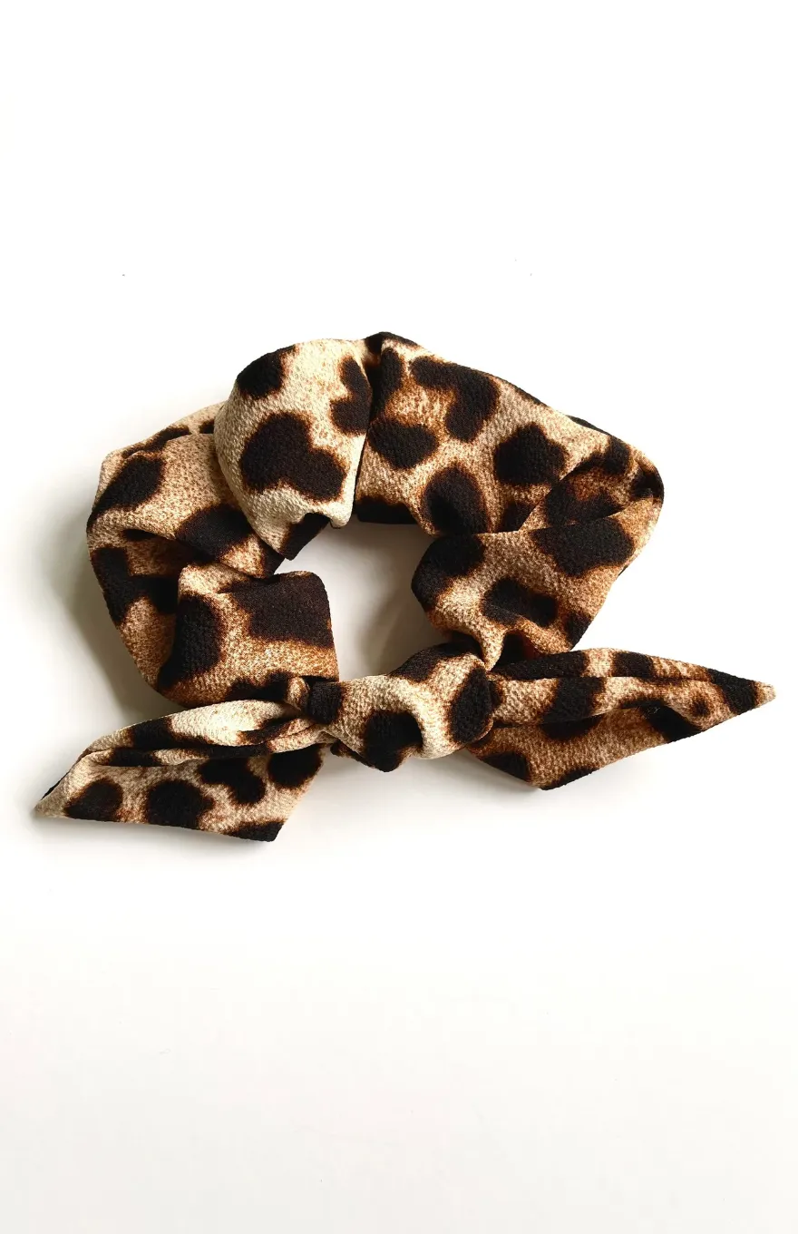 Leopard Print Collection Knot Scrunchie | Crepe Series | Oversize Bow Knot Scrunchie | Multiple Patterns