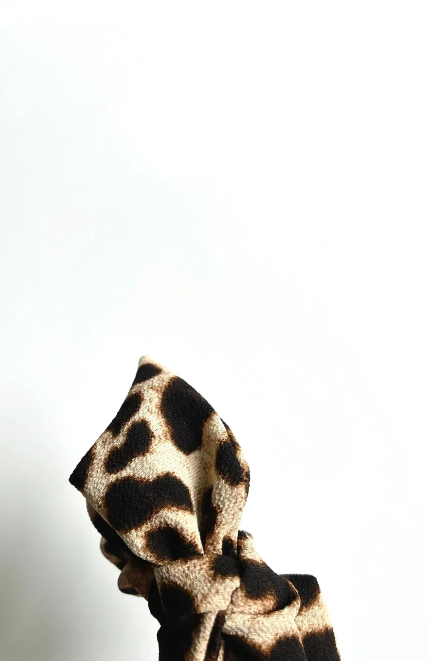 Leopard Print Collection Knot Scrunchie | Crepe Series | Oversize Bow Knot Scrunchie | Multiple Patterns