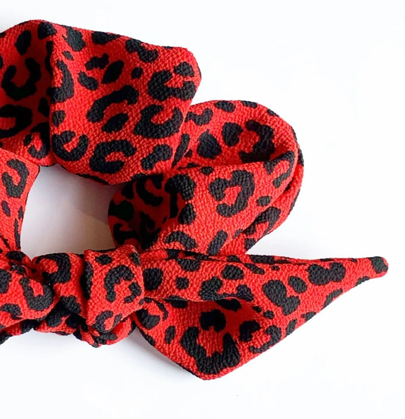 Leopard Print Collection Knot Scrunchie | Crepe Series | Oversize Bow Knot Scrunchie | Multiple Patterns