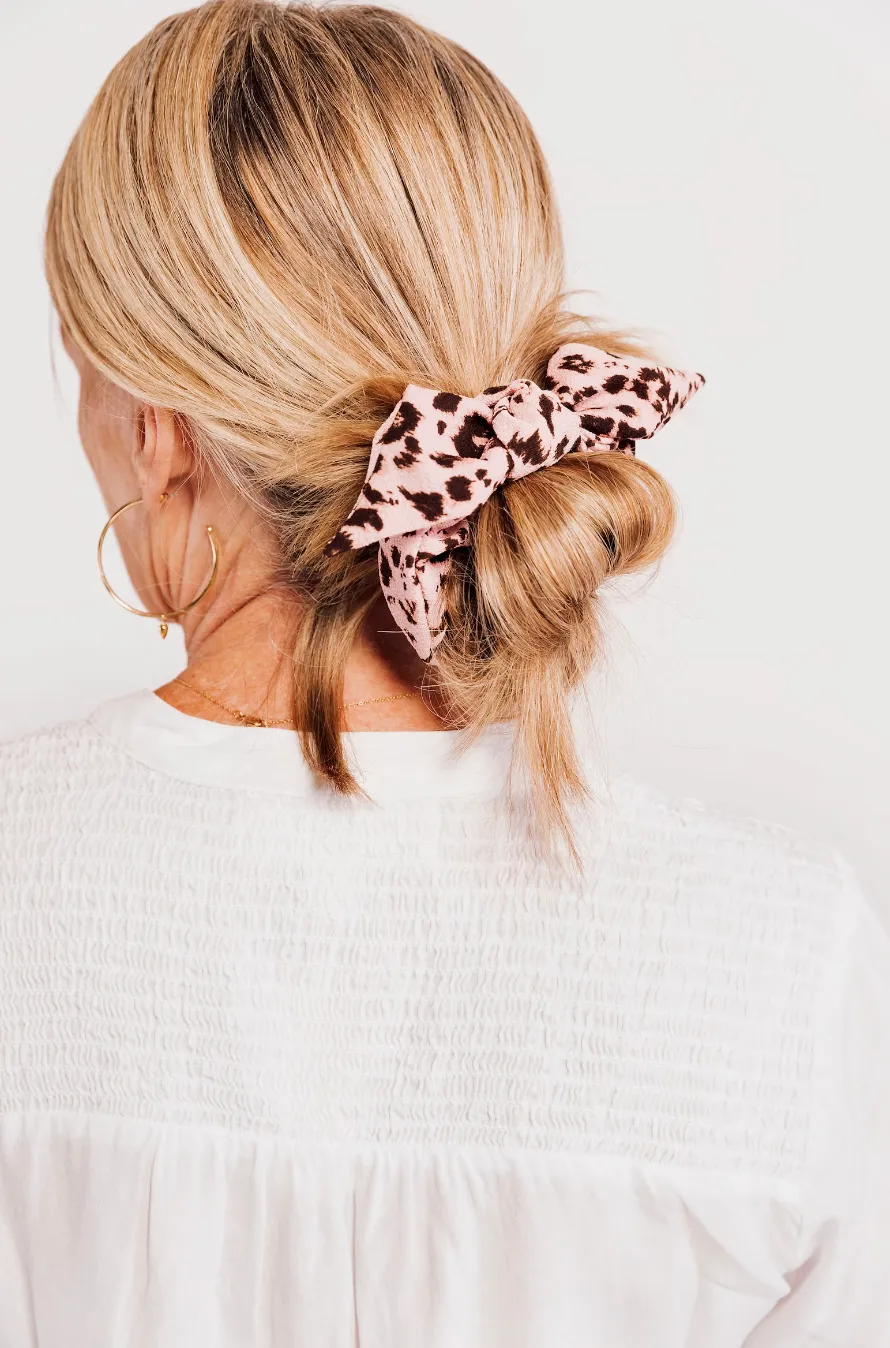 Leopard Print Collection Knot Scrunchie | Crepe Series | Oversize Bow Knot Scrunchie | Multiple Patterns