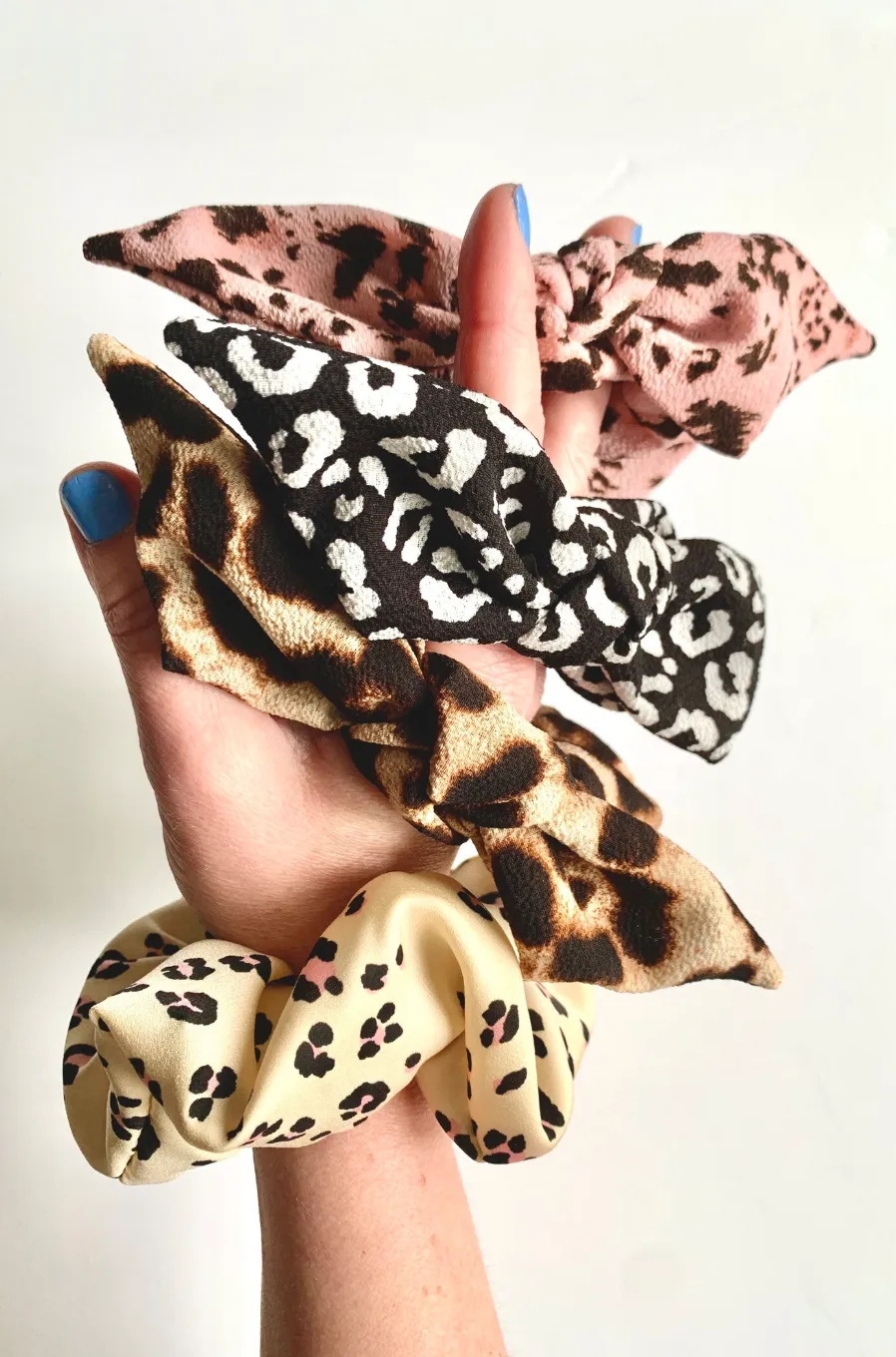 Leopard Print Collection Knot Scrunchie | Crepe Series | Oversize Bow Knot Scrunchie | Multiple Patterns