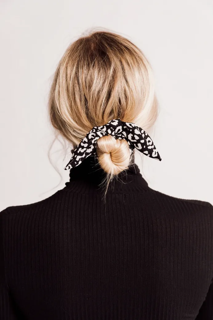 Leopard Print Collection Knot Scrunchie | Crepe Series | Oversize Bow Knot Scrunchie | Multiple Patterns