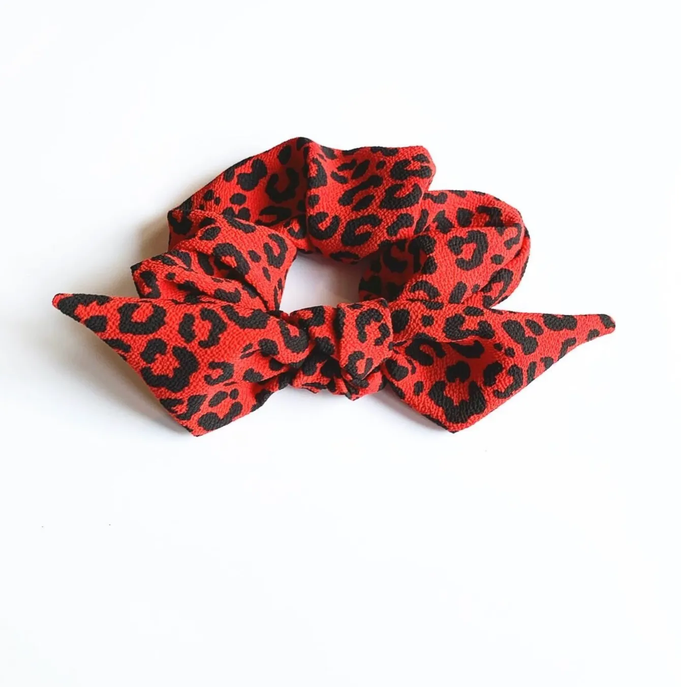 Leopard Print Collection Knot Scrunchie | Crepe Series | Oversize Bow Knot Scrunchie | Multiple Patterns