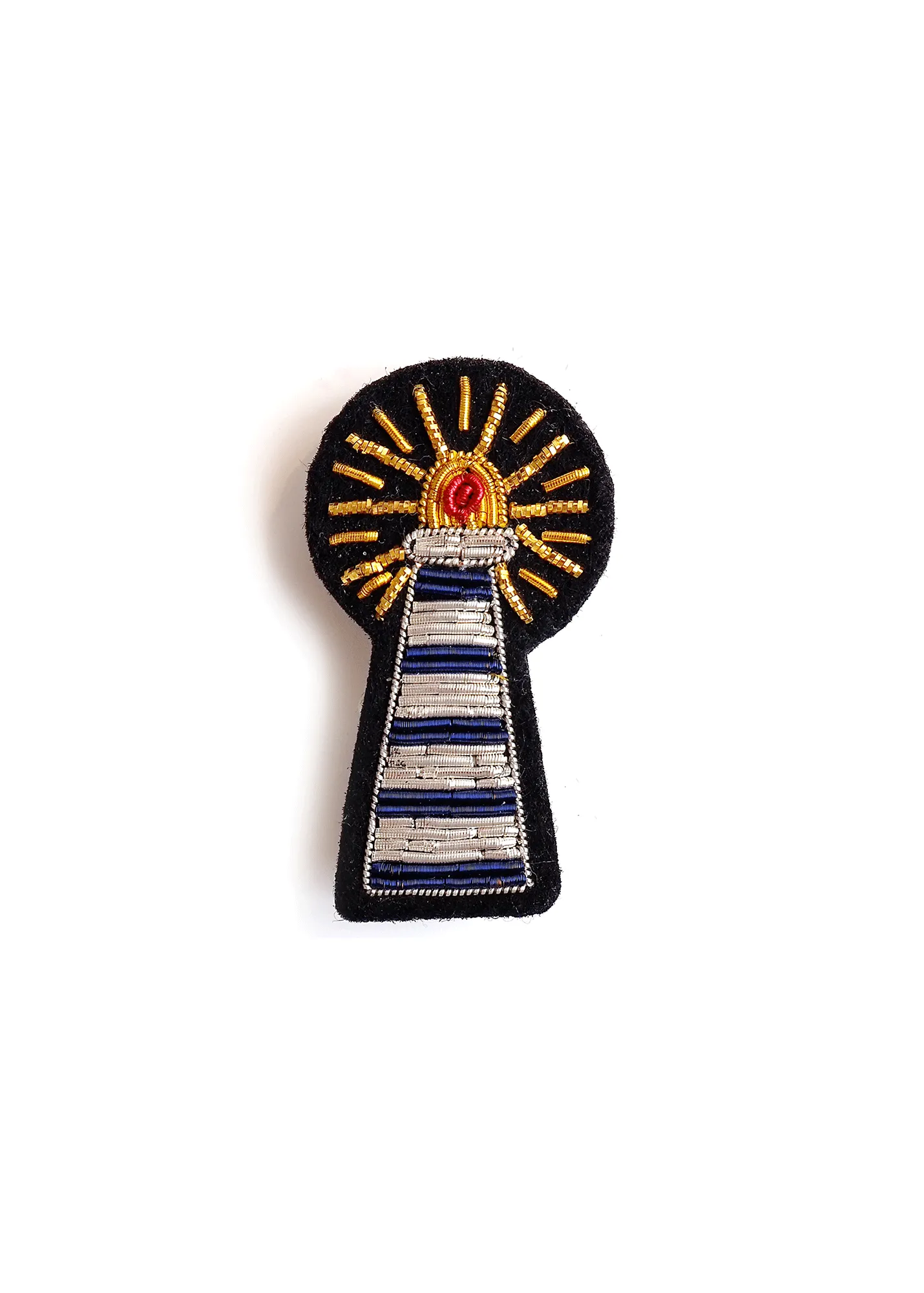 Lighthouse embroidered brooch - SAINT JAMES x Macon & Lesquoy (BLANC/BLEU)