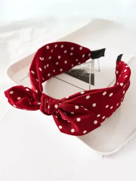 Little Miss Sass Red Polka Dot Headband