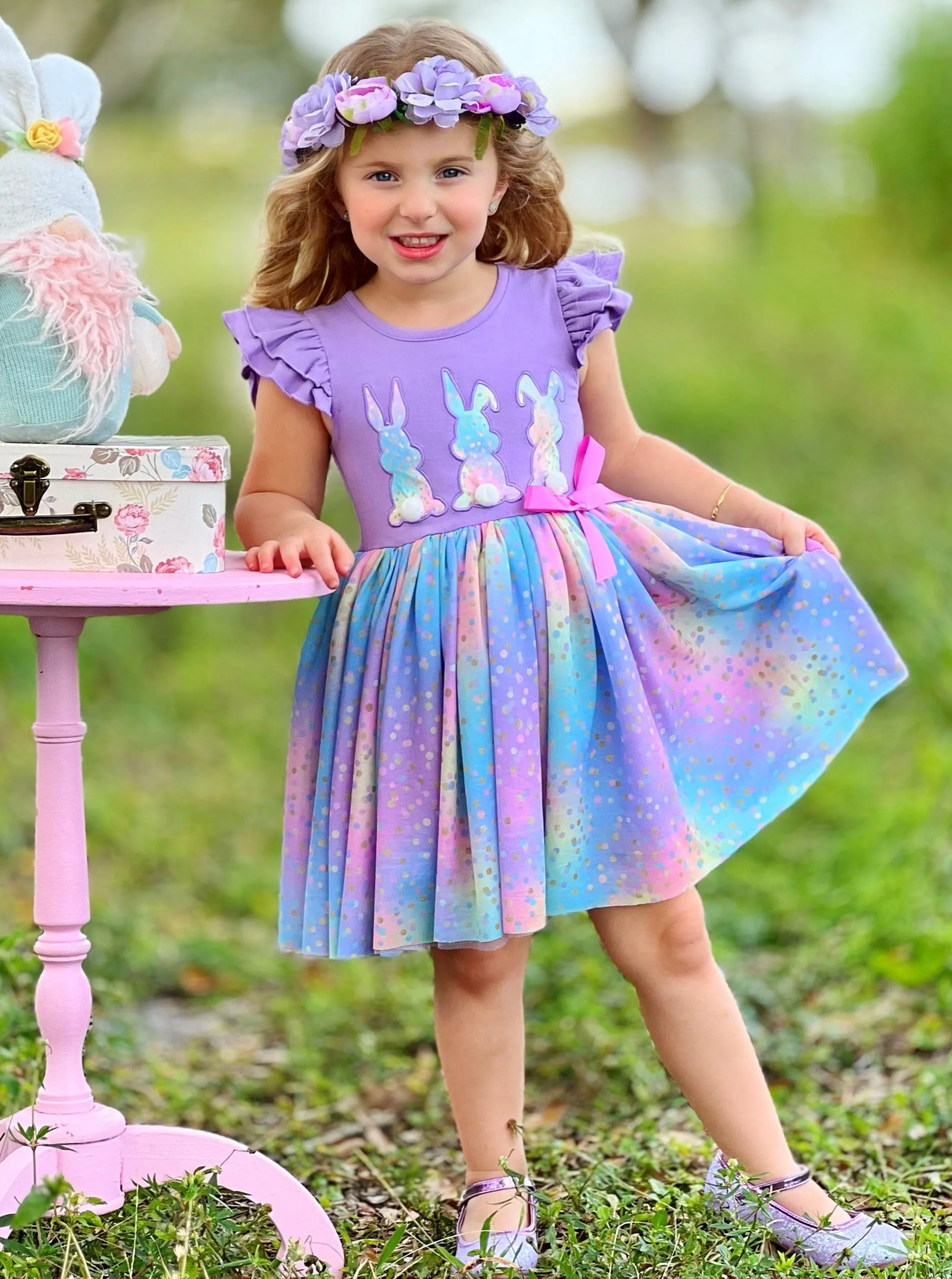 Make It Rain-bows Multicolor Tutu Dress