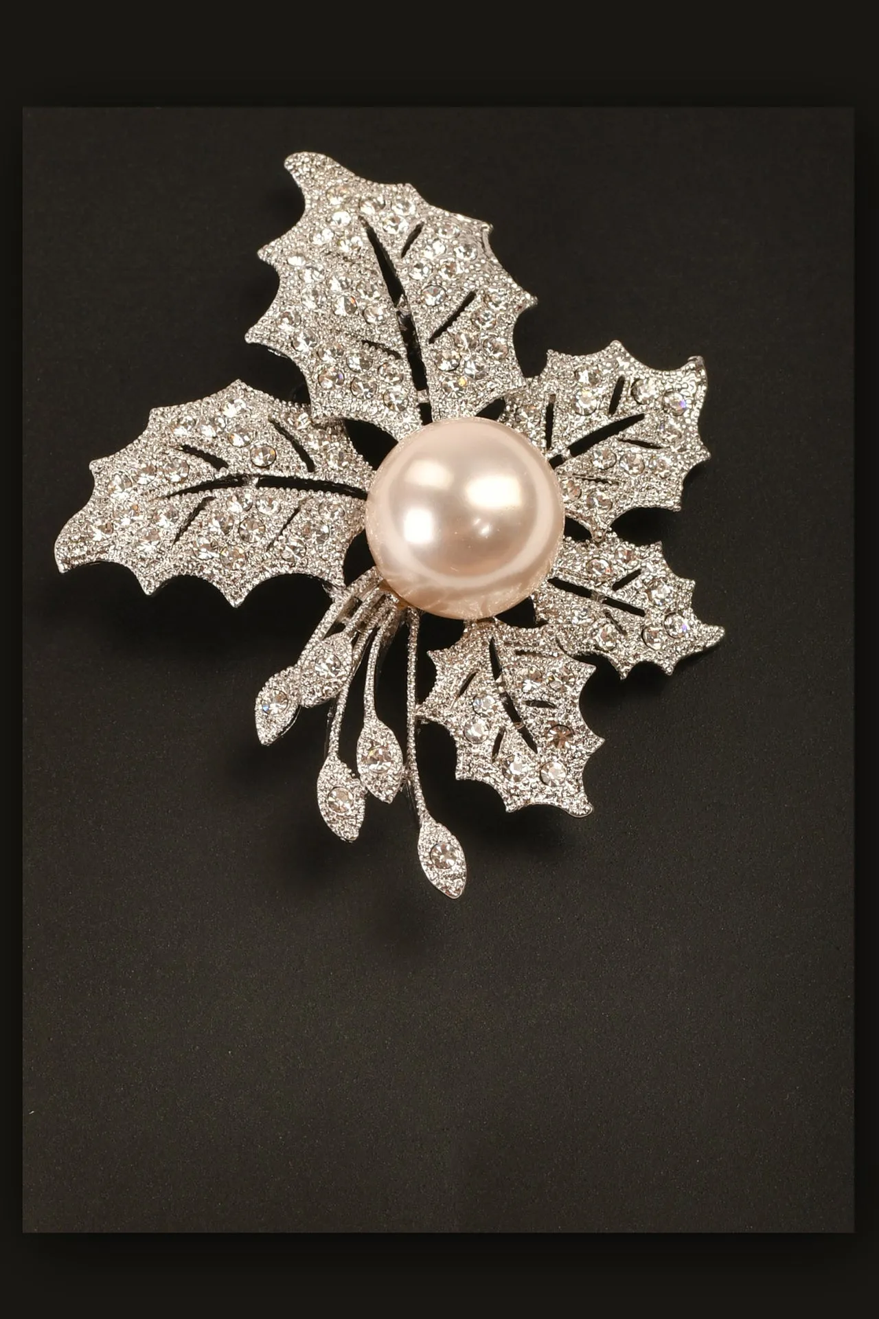 Mistletoe Stone Studded Brooch