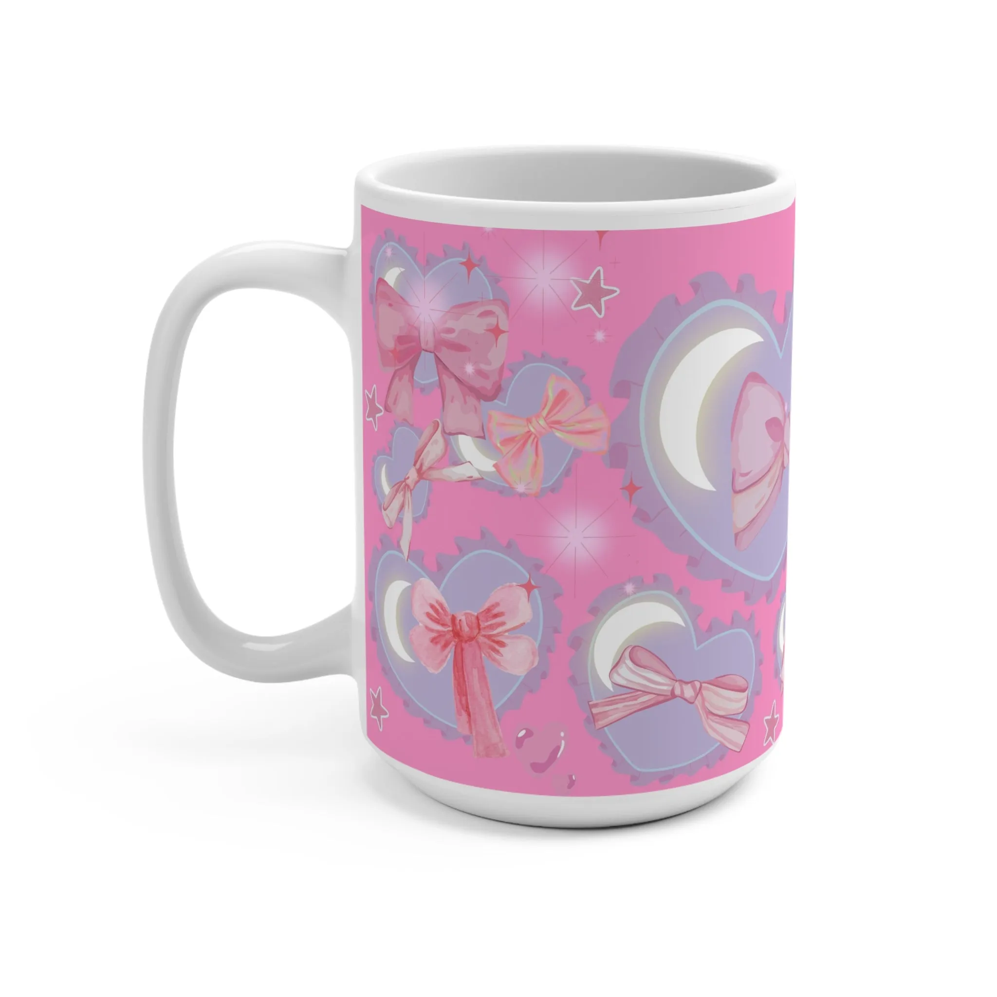 Mug: Cute Heart & Bow | 15oz