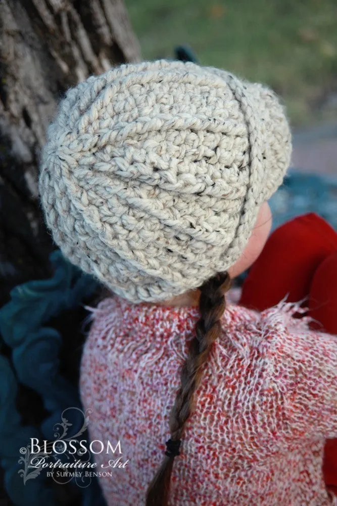 Oatmeal buckle beanie winter hat