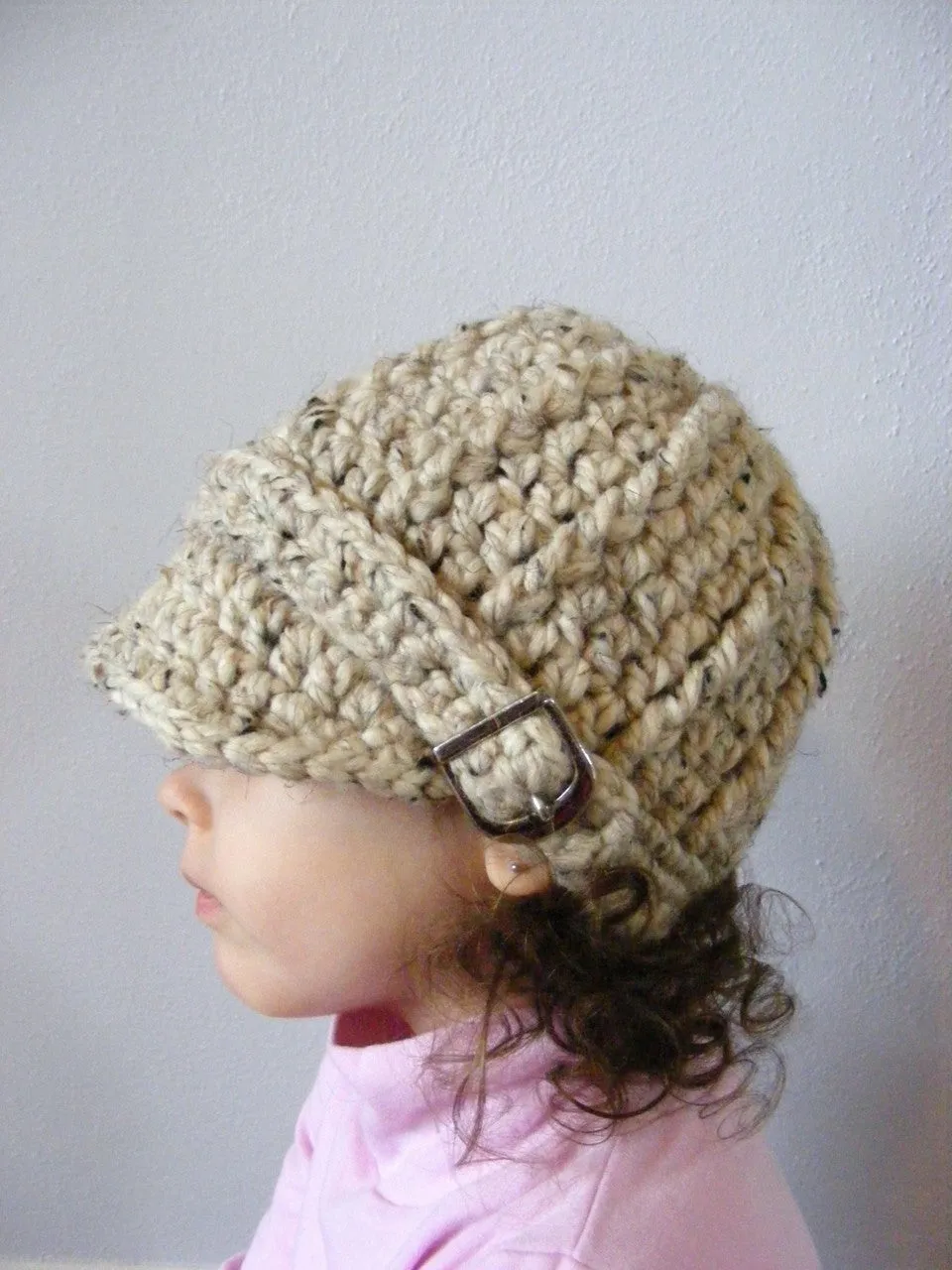 Oatmeal buckle beanie winter hat