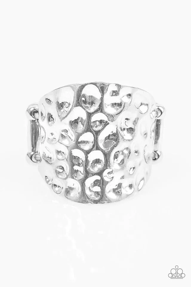 Paparazzi Ring ~ Totally Hammered- Silver