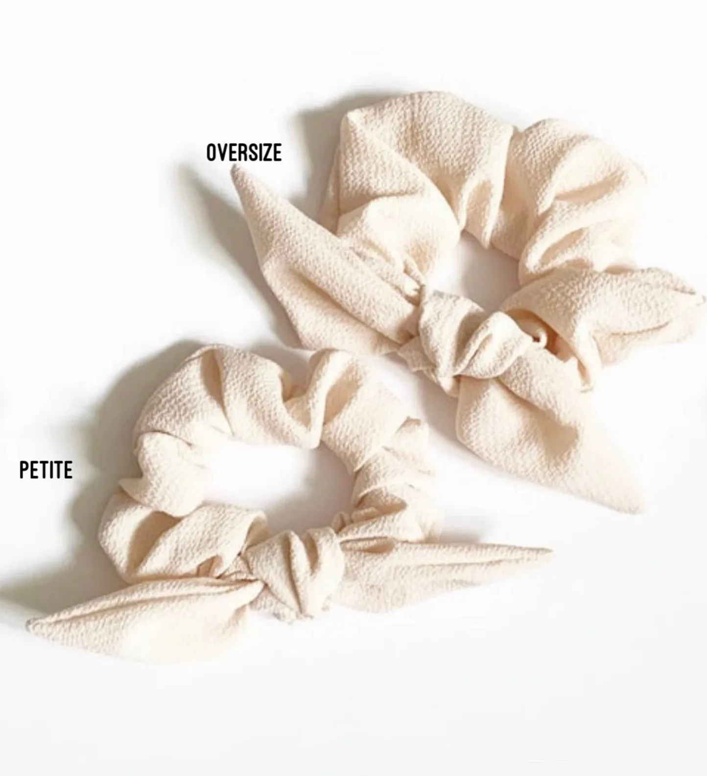 Petite Crepe Knot Scrunchie | Bow Scrunchie | Multiple Colors | Hand Tied