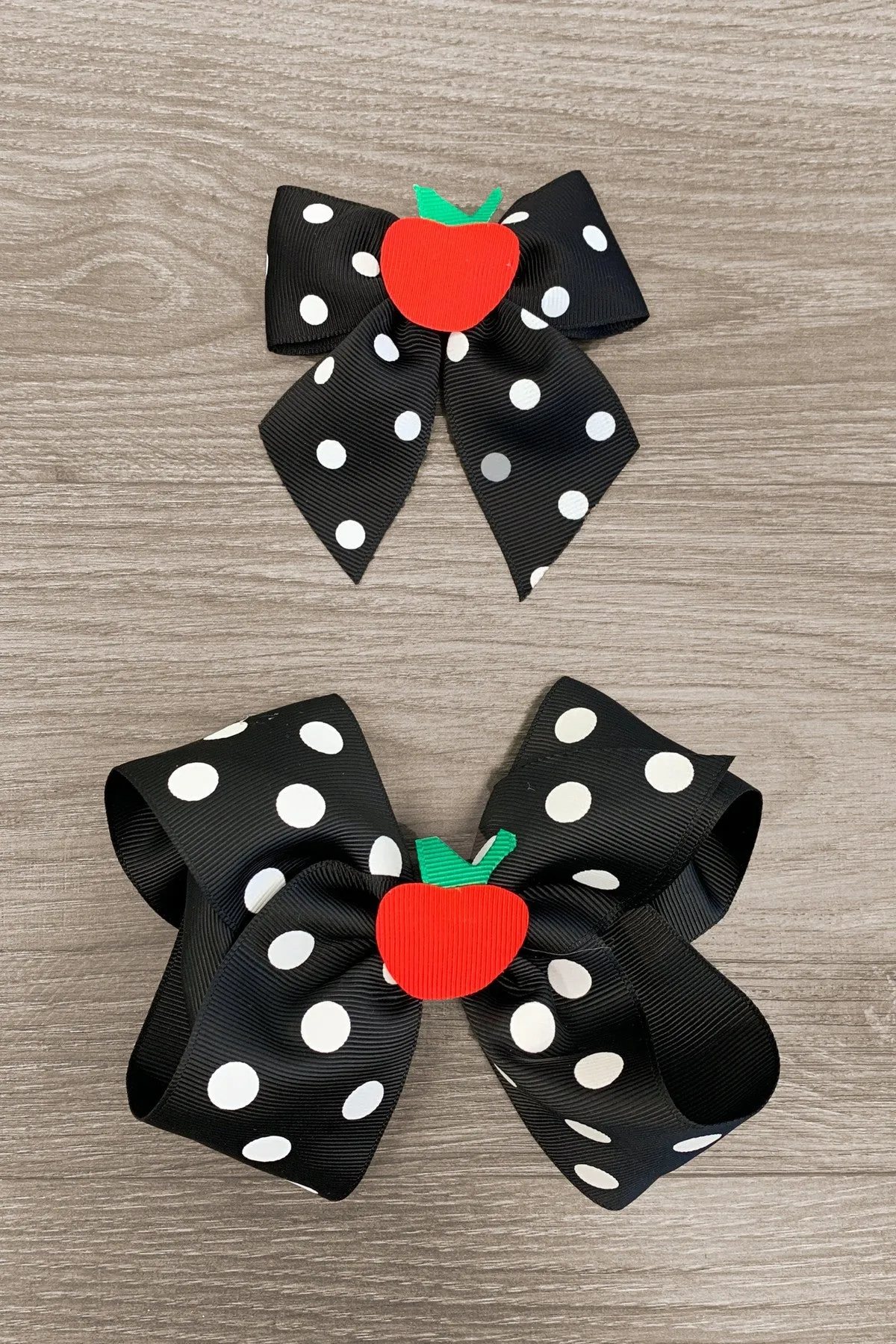 Polka Dot Apple Bows