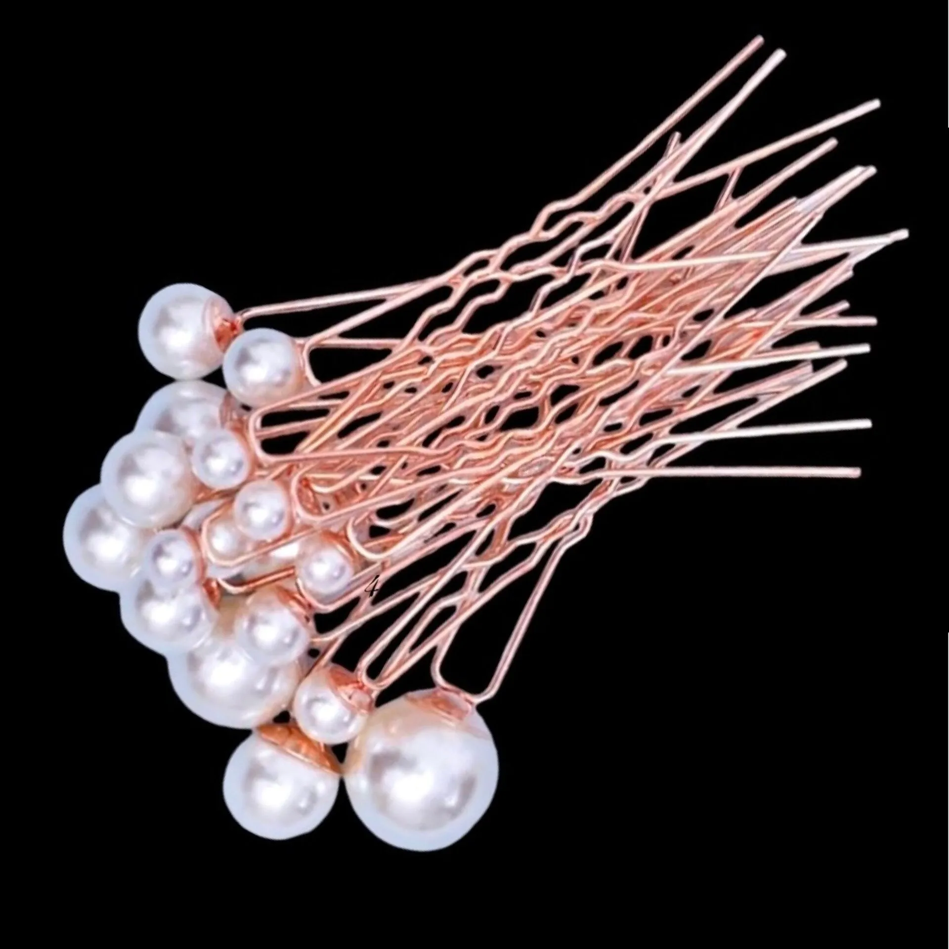 "Unity" - Pearl Bridal Hair Pin Set 18pcs - Available in Silver, Rose Gold and Yellow Gold