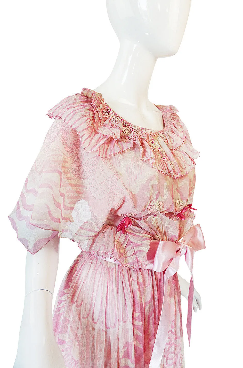 Rare 1974 "The Lily" Collection Zandra Rhodes Dress Set