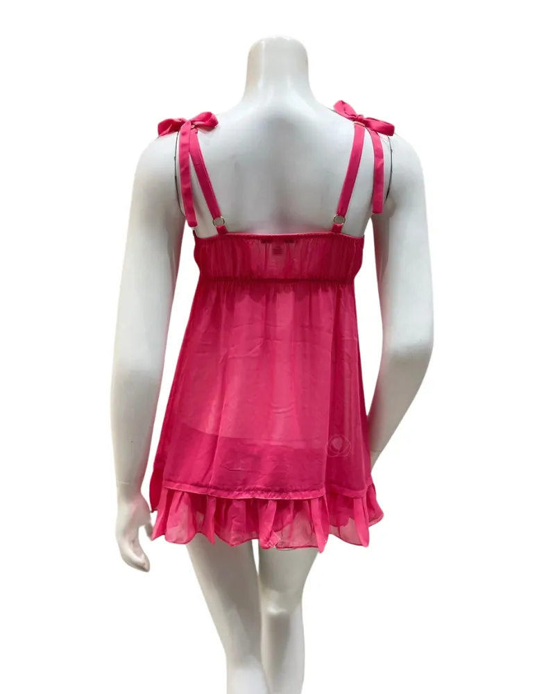 Rya Collection Azalea Dahlia Chiffon Babydoll with Panty