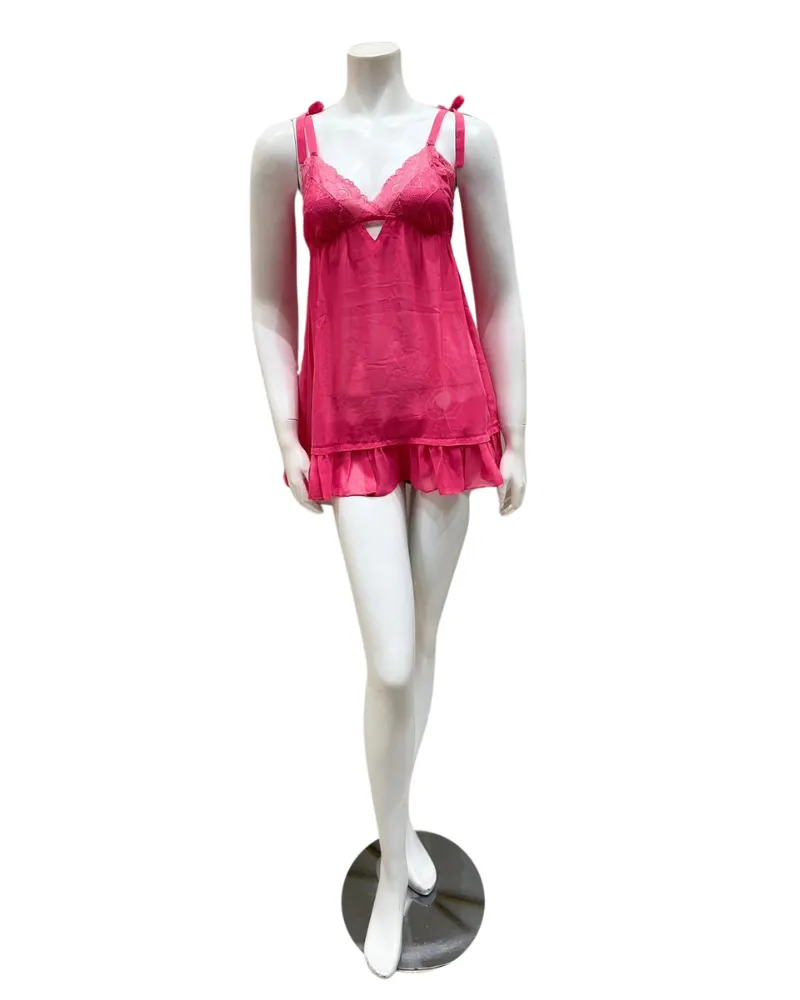 Rya Collection Azalea Dahlia Chiffon Babydoll with Panty