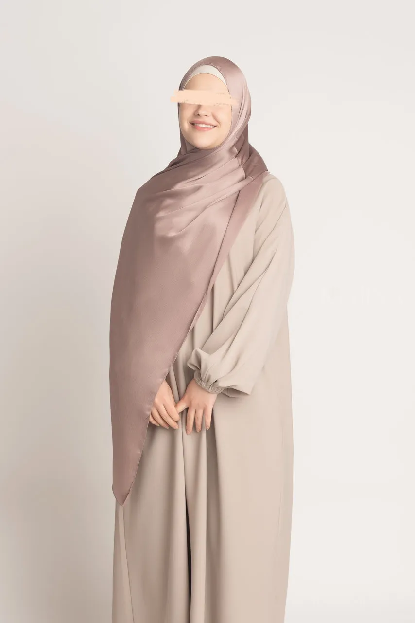 Satin Crinkle Hijab - Bronzed