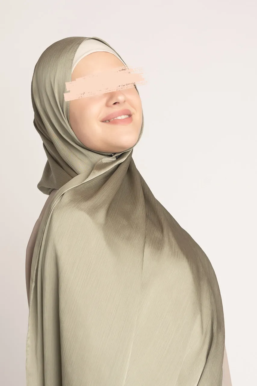 Satin Crinkle Hijab - Comet