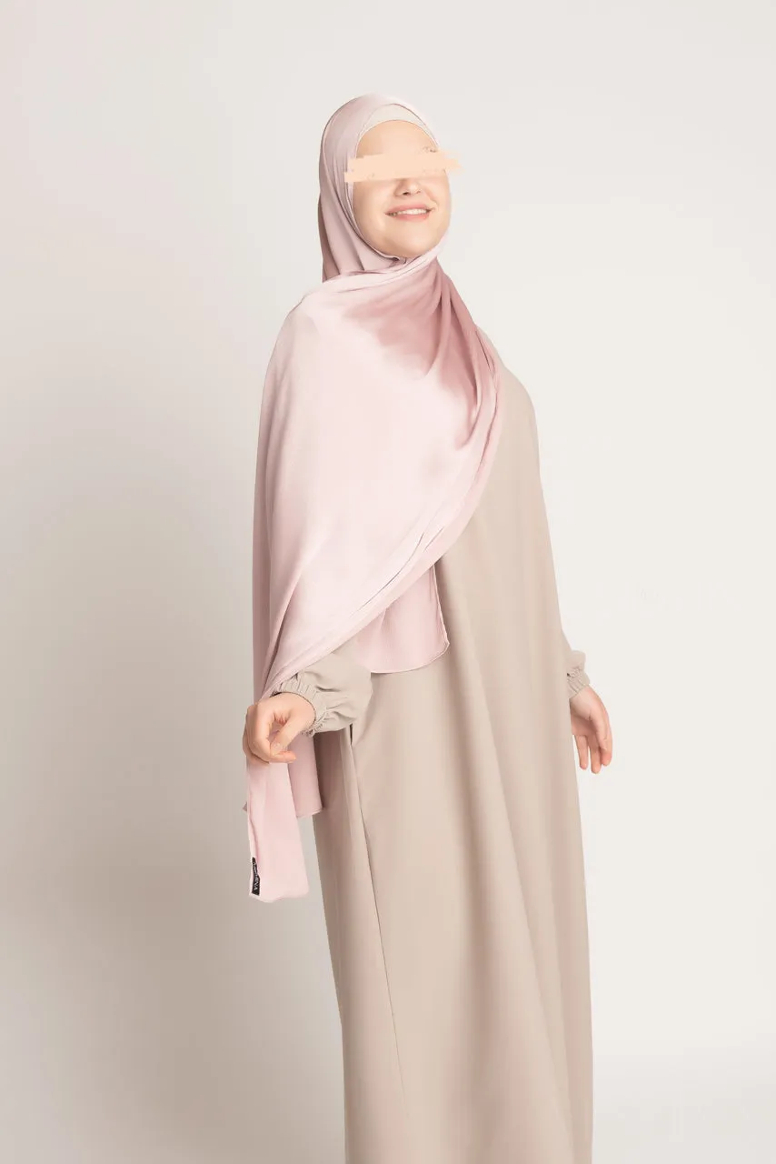 Satin Crinkle Hijab - Pink Diamond