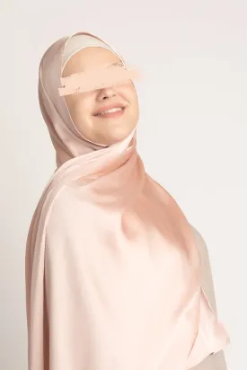 Satin Crinkle Hijab - Rosewater