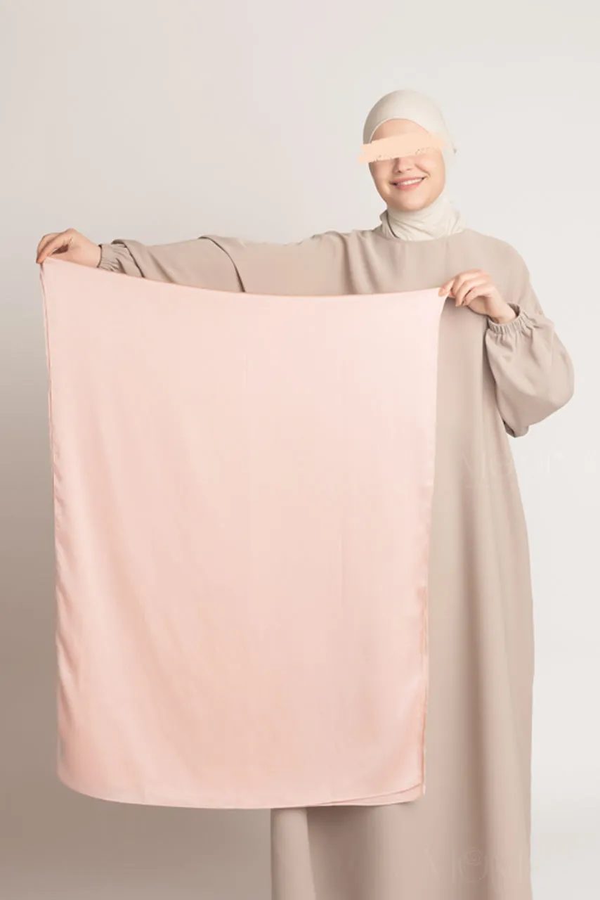 Satin Crinkle Hijab - Rosewater